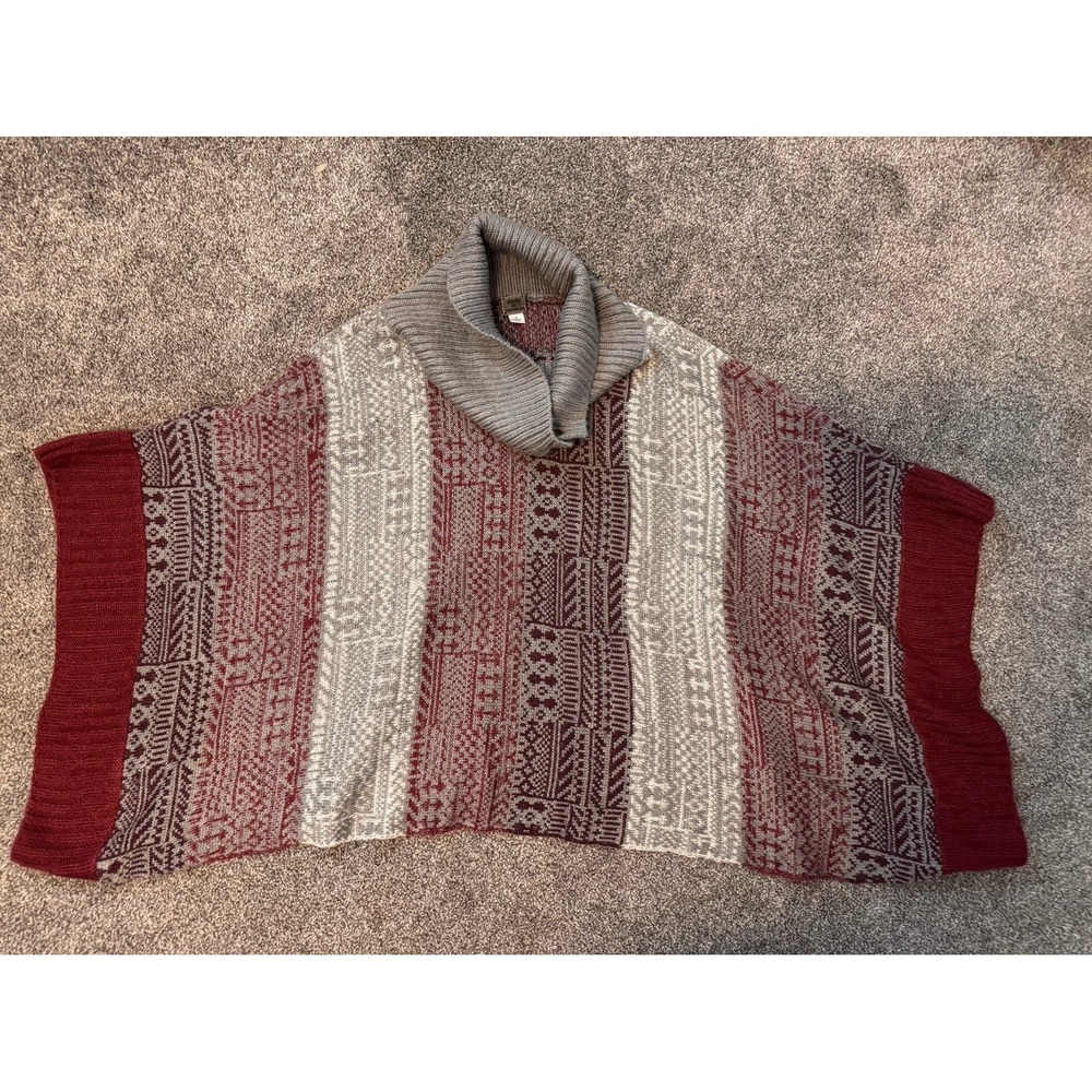 Poof Womens Multicolored Shaw/Sweater